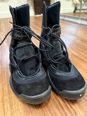 Yohji Yamamoto x Adidas YY STRAP BBALL HIGH Black Sneakers